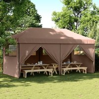 Vidaxl - Partyzelt Faltbar Pop-Up mit 4 Seitenteilen Braun von VIDAXL