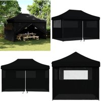 Vidaxl - Partyzelt Faltbar Pop-Up mit 4 Seitenteilen Schwarz - Partyzelt - Outdoorzelt - Gartenfestzelt - Eventzelt - Sonnenschutz - Home & Living von VIDAXL