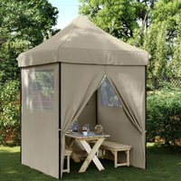 Partyzelt Faltbar Pop-Up mit 4 Seitenteilen Taupe - Vidaxl Partyzelt Faltbar Pop-Up mit 4 Seitenteilen Taupe - Vidaxl von VIDAXL