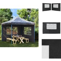 Vidaxl - Partyzelt-Seitenwände 2 Stück mit Fenster pe Anthrazit - Partyzelt Seitenwand - Gartenzeltwand - Sonnenschutz - Wetterfest - Uv Beständig von VIDAXL