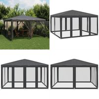 Vidaxl - Partyzelt mit 8 Mesh-Seitenteilen Anthrazit 4x4 m hdpe von VIDAXL