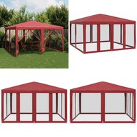 Partyzelt mit 8 Mesh-Seitenteilen Rot 4x4 m hdpe - Vidaxl Partyzelt mit 8 Mesh-Seitenteilen Rot 4x4 m hdpe - Vidaxl von VIDAXL