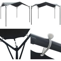 Pavilion Partyzelt Überdachung 3x3 m Stahl Anthrazit - Partyzelt - Pavillon - Gartenüberdachung - Outdoor-Zelt - Grillplatzabdeckung - Home & Living von VIDAXL