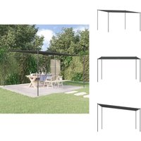 Pavillon Anthrazit 4x4 m 180 g/m² Stoff und Stahl - Pavillon - Gartenzelt - Sonnensegel - Überdachung - Gartenparty von VIDAXL