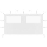 Pavillon-Seitenwand mit Fenstern 4x2 m Weiß Vidaxl von VIDAXL