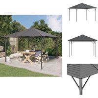 Vidaxl - Pavillon mit Dach 3x3 m Anthrazit - Gartenpavillon - Partyzelt - Outdoor Möbel - Sommergarten - Grillplatz von VIDAXL