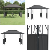 Pavillon mit Dach Anthrazit 400x300x270 cm Stahl - Gartenpavillon - Partyzelt - Outdoor Lounge - Grillplatz - Terrasse Überdachung - Home & Living Pavillon mit Dach Anthrazit 400x300x270 cm Stahl - Gartenpavillon - Partyzelt - Outdoor Lounge - Grillplatz - Terrasse Überdachung - Home & Living von VIDAXL