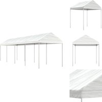 Pavillon mit Dach Weiß 8,92x2,28x2,69 m Polyethylen - Pavillon - Gartenzelt - Partyzelt - Überdachung - Außenbereich Pavillon mit Dach Weiß 8,92x2,28x2,69 m Polyethylen - Pavillon - Gartenzelt - Partyzelt - Überdachung - Außenbereich von VIDAXL