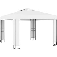 Pavillon Familienzelt mit Doppeldach 3 x 3 m Weiß vidaXL von BONNEVIE