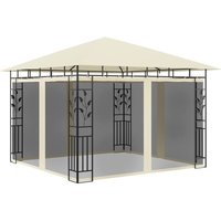 Pavillon Familienzelt mit Moskitonetz 3x3x2,73 m Creme 180 g/m² vidaXL von BONNEVIE