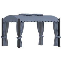 Vidaxl - Pavillon mit Vorhängen 3 x 4 m Anthrazit Stahl von VIDAXL