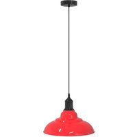 Pendelleuchte Höhenverstellbar E27 Rot Glänzend ø 31 cm Metall Vidaxl von VIDAXL
