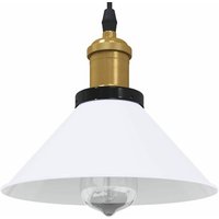 Vidaxl - Pendelleuchte Höhenverstellbar E27 Weiß Glänzend ø 22 cm Metall von VIDAXL