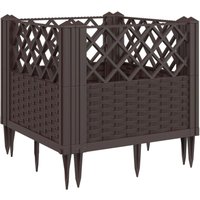 Pflanzkasten mit Erdspießen Braun 43,5x43,5x43,5 cm pp Vidaxl von VIDAXL