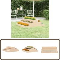 Pflanzkübel 80x80x27 cm Massivholz Kiefer - Holzpflanze - Hochbeet - Blumenerde - Gartendeko - Pflanzgefäß von VIDAXL