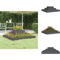Pflanzkübel Grau 80x80x27 cm Massivholz Kiefer - Holzpflanze - Hochbeet - Blumenerde - Balkonpflanzen - Gartendekoration von VIDAXL