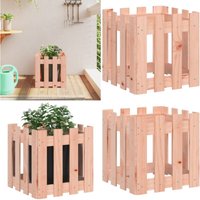Pflanzkübel Lattenzaun-Design 40x40x40 cm Massivholz Douglasie - Holzpflanze - Blumentopf - Gartendekoration - Holzgartenmöbel - Outdoor Deko - Home von VIDAXL