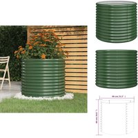Pflanzkübel Pulverbeschichteter Stahl 80x80x68 cm Grün - Gartendekoration - Blumentopf - Stahltöpfen - Outdoor Deko - Balkonpflanzen Pflanzkübel Pulverbeschichteter Stahl 80x80x68 cm Grün - Gartendekoration - Blumentopf - Stahltöpfen - Outdoor Deko - Balkonpflanzen von VIDAXL