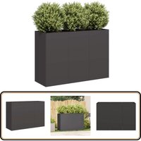 Vidaxl - Pflanzkübel Schwarz 120x40x80 cm Kaltgewalzter Stahl von VIDAXL