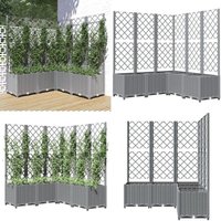 Vidaxl - Pflanzkübel mit Rankgitter Hellgrau 120x120x136 cm pp - Blumentopf - Pflanzenbehälter - Rankgitter - Kübel - Gartengeräte - Home & Living von VIDAXL