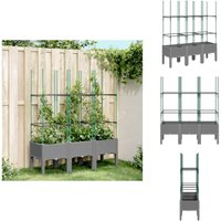 Pflanzkübel mit Rankgitter Hellgrau 120x40x142,5 cm pp - Blumentopf - Rankgitter - Gartentöpfen - Kübel - Polypropylen Topf Pflanzkübel mit Rankgitter Hellgrau 120x40x142,5 cm pp - Blumentopf - Rankgitter - Gartentöpfen - Kübel - Polypropylen Topf von VIDAXL