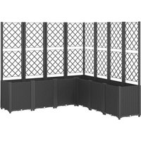 Vidaxl - Pflanzkübel mit Rankgitter Schwarz 160x160x140 cm pp 179611 von VIDAXL
