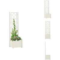 Pflanzkübel mit Spalier 43x43x142 cm pp Weiß - Gartengefäß - Blumentopf - Hochbeet - Spalierpflanze - Polypropylen Topf Pflanzkübel mit Spalier 43x43x142 cm pp Weiß - Gartengefäß - Blumentopf - Hochbeet - Spalierpflanze - Polypropylen Topf von VIDAXL