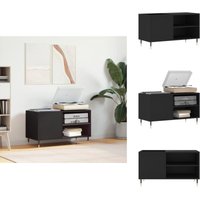 Plattenschrank Schwarz 85x38x48 cm Holzwerkstoff - Plattenregal - Schallplattenregale - Vinyl Regal - Musik Regalsystem - Wohnzimmer Dekoration Plattenschrank Schwarz 85x38x48 cm Holzwerkstoff - Plattenregal - Schallplattenregale - Vinyl Regal - Musik Regalsystem - Wohnzimmer Dekoration von VIDAXL