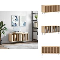 Vidaxl - Plattenschrank Sonoma-Eiche 100x38x48 cm Holzwerkstoff - Plattenregal - Schallplattenregale - Vinyl Regal - Musik Regalsystem - Wohnzimmer Vidaxl - Plattenschrank Sonoma-Eiche 100x38x48 cm Holzwerkstoff - Plattenregal - Schallplattenregale - Vinyl Regal - Musik Regalsystem - Wohnzimmer von VIDAXL