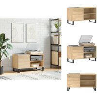 Vidaxl - Plattenschrank Sonoma-Eiche 85x38x48 cm Holzwerkstoff - Plattenregal - Schallplattenregale - Vinyl Regal - Musik Regalsystem - Wohnzimmer von VIDAXL