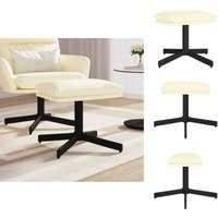 Polsterhocker - Living Fußhocker Creme 60x60x36 cm Kunstleder - Creme von VIDAXL