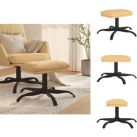 Vidaxl - Polsterhocker - Living Fußhocker Creme 60x60x36 cm Mikrofasergewebe - Creme von VIDAXL
