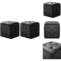Polsterhocker - Living Pouf 2 Stk. Schwarz 30x30x30 cm Samtstoff - Schwarz von VIDAXL