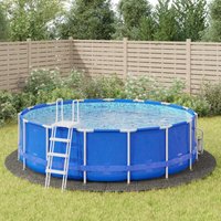 Pool-Bodentuch Hellgrau Ø500 cm Polyester Geotextil Vidaxl von VIDAXL
