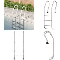 Vidaxl - Pool-Leiter 54x38x158 cm Edelstahl 304 - Schwimmbadleiter - Schwimmbadleitern - Home & Living - Silber von VIDAXL