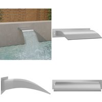 Pool-Wasserfall Silbern 45x26x13 cm Edelstahl - Poolbrunnen - Pool-Brunnen - Home & Living - Silber von VIDAXL
