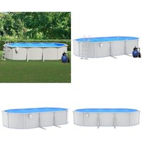 Vidaxl - Pool mit Sandfilterpumpe und Leiter 610x360x120 cm - Pool - Pools - Home & Living von VIDAXL