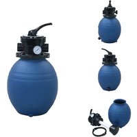Pool- & Whirlpool-Filter - Living Pool-Sandfilter mit 4-Wege-Ventil Blau 300 mm von VIDAXL