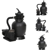 Pool- & Whirlpool-Filter - Living Pool-Sandfilteranlage mit Vorfilter Schwarz von VIDAXL