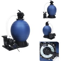 Vidaxl - Pool- & Whirlpool-Filter - Living Sandfilter mit 7-Wege-Ventil und 1000 w Pumpe Blau Schwarz von VIDAXL