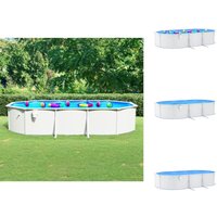 Vidaxl - Pools - Living Stahlwand-Pool Oval 610x360x120 cm Weiß Vidaxl - Pools - Living Stahlwand-Pool Oval 610x360x120 cm Weiß von VIDAXL