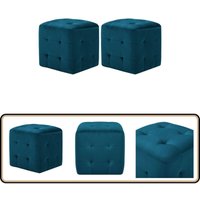 Vidaxl - Pouf 2 Stk. Blau 30x30x30 cm Samtstoff - Samtsitzsack - Blauer Sitzsack - Wohnaccessoire - Couchtisch Deko - Gemütlicher Sitzsack Vidaxl - Pouf 2 Stk. Blau 30x30x30 cm Samtstoff - Samtsitzsack - Blauer Sitzsack - Wohnaccessoire - Couchtisch Deko - Gemütlicher Sitzsack von VIDAXL