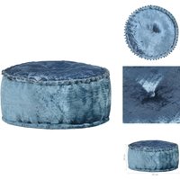 Vidaxl - Pouf Rund Samt 40x20 cm Blau - Polsterhocker - Samtpuff - Runder Hocker - Wohnaccessoire - Dekopuff Vidaxl - Pouf Rund Samt 40x20 cm Blau - Polsterhocker - Samtpuff - Runder Hocker - Wohnaccessoire - Dekopuff von VIDAXL
