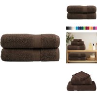 Premium-Badetücher solund 2 Stk. Braun 100x150 cm 600 g/m² - Baumwolle - Badehandtücher - Handtücher - Duschtücher - Braun Premium-Badetücher solund 2 Stk. Braun 100x150 cm 600 g/m² - Baumwolle - Badehandtücher - Handtücher - Duschtücher - Braun von VIDAXL