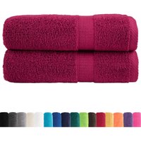 Premium-Handtücher solund 2 Stk. Bordeaux 50x100 cm 600 g/m² Vidaxl von VIDAXL