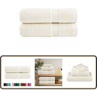 Premium-Handtücher solund 2 Stk. Cremeweiß 50x100 cm 600 g/m² - Baumwolle - Cremefarbenes Handtuch - Badezimmertextilien - Handtücher Set - Waschbare von VIDAXL