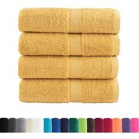 Premium Waschhandtücher solund 4 Stück Gold 30x30cm 600gsm Vidaxl von VIDAXL