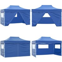 Profi-Partyzelt Faltbar mit 4 Seitenwänden 3×4m Stahl Blau - Outdoor Event Zelt - Partyzelt - Gartenparty - Grillplatz - Festivalzelt - Home & Living Profi-Partyzelt Faltbar mit 4 Seitenwänden 3×4m Stahl Blau - Outdoor Event Zelt - Partyzelt - Gartenparty - Grillplatz - Festivalzelt - Home & Living von VIDAXL