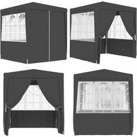 Profi-Partyzelt mit Seitenwänden 2×2m Anthrazit 90 g/m² - Partyzelt - Gartenpavillon - Outdoor Zelt - Grillplatzüberdachung - Festzelt - Home & Living Profi-Partyzelt mit Seitenwänden 2×2m Anthrazit 90 g/m² - Partyzelt - Gartenpavillon - Outdoor Zelt - Grillplatzüberdachung - Festzelt - Home & Living von VIDAXL