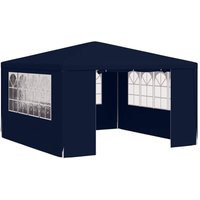 Profi-Partyzelt mit Seitenwänden 4×4 m Blau 90 g/m² - Vidaxl von VIDAXL
